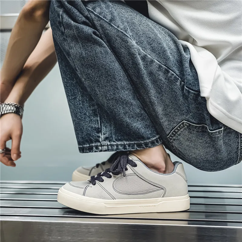 OUGLEMEN Wear-resistant Lightweight Breathable And Non-slip. Low-Top Skateboard Shoes Men's-5
