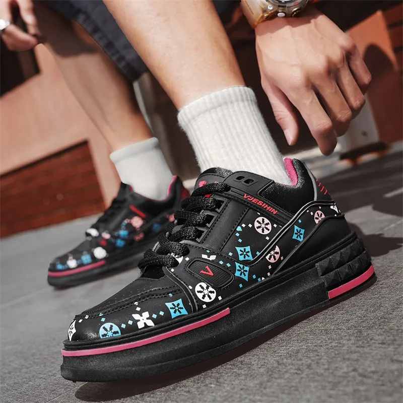 OUGLEMEN Cushioning, Lightweight, Breathable Low Top Skateboard Shoes Men's Box-10