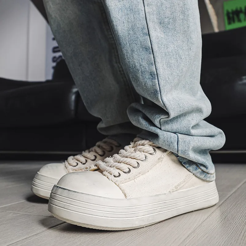 OUGLEMEN Cushioning, Impact Resistant, Abrasion Resistant, Slip Resistant Low Top Canvas Shoes Unisex-14