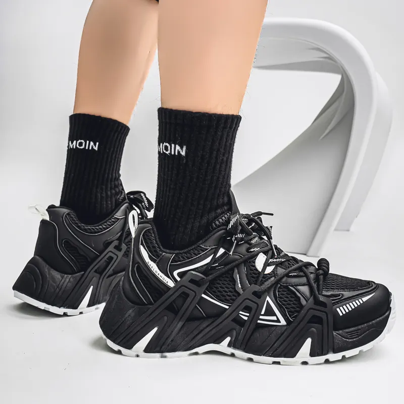 OUGLEMEN Low Top Chunky Sneakers Men's-9