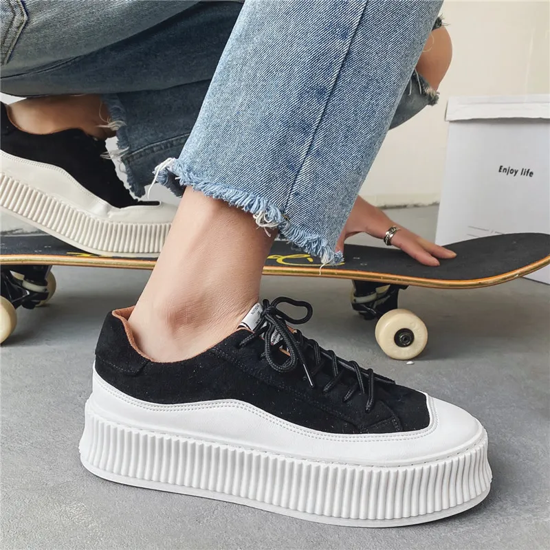 OUGLEMEN Coverage Slip Resistant And Abrasion Resistant Low Top Skateboard Shoes Men's-4