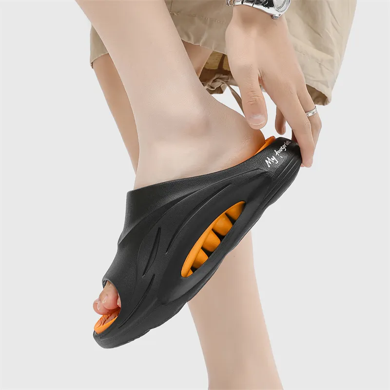 OUGLEMEN Slip Resistant Odor Resistant Slide Slippers Unisex-19