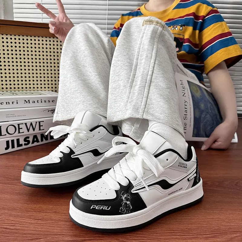 OUGLEMEN Coverage Slip Resistant, Abrasion Resistant, Lightweight Low Top Skateboard Shoes Unisex Box-3