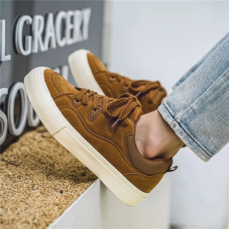 OUGLEMEN Coverage Balance Lightweight Breathable Slip Resistant Low Top Skateboard Shoes Men's Box-9