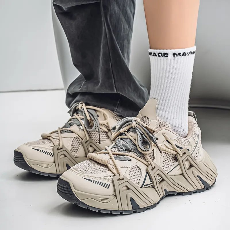 OUGLEMEN Low Top Chunky Sneakers Men's-14
