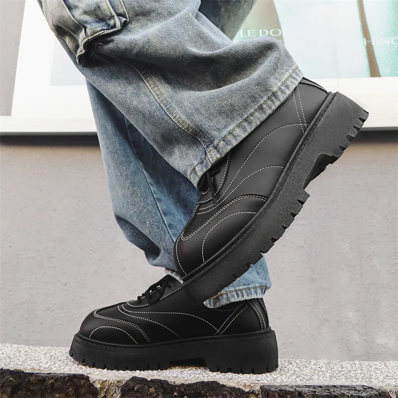 / Dress Shoes Unisex Low Top Black-23