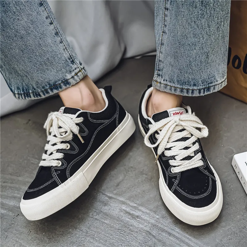 OUGLEMEN Coverage Balance Lightweight Breathable Slip Resistant Low Top Skateboard Shoes Men's Box-2