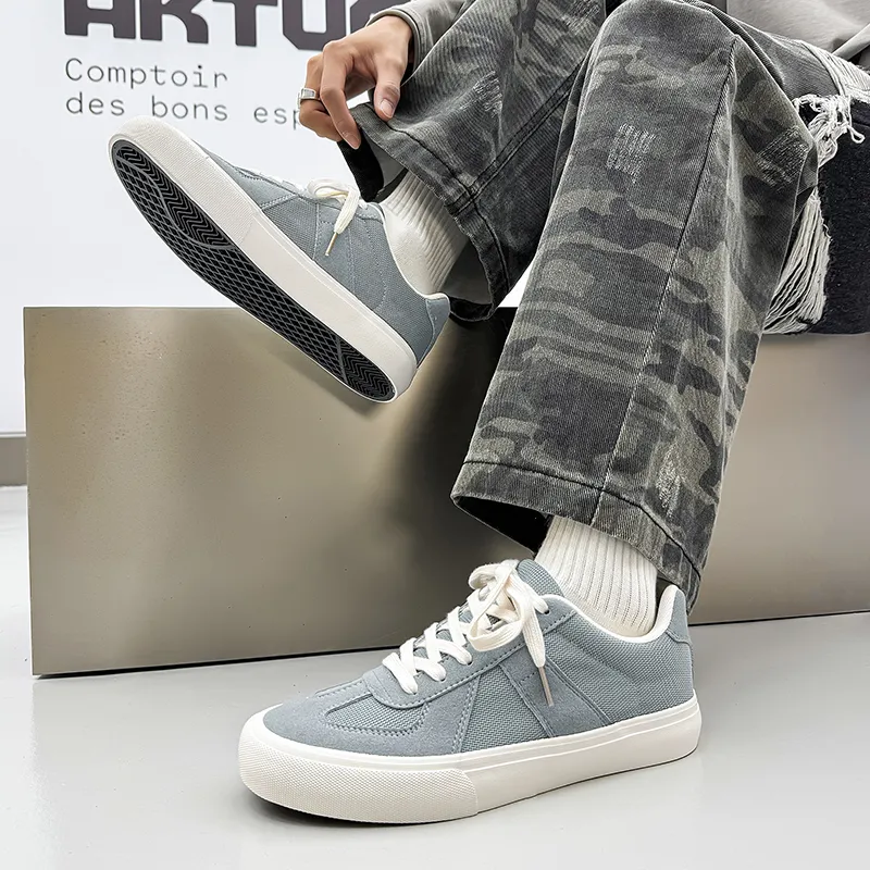 OUGLEMEN Coverage Slip Resistant Height Increasing Lightweight Low Top Skateboard Shoes Men's-8
