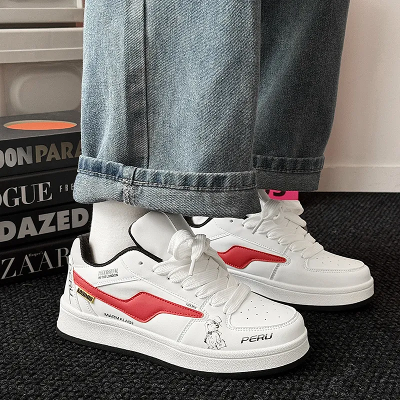 OUGLEMEN Coverage Slip Resistant, Abrasion Resistant, Lightweight Low Top Skateboard Shoes Unisex Box-8