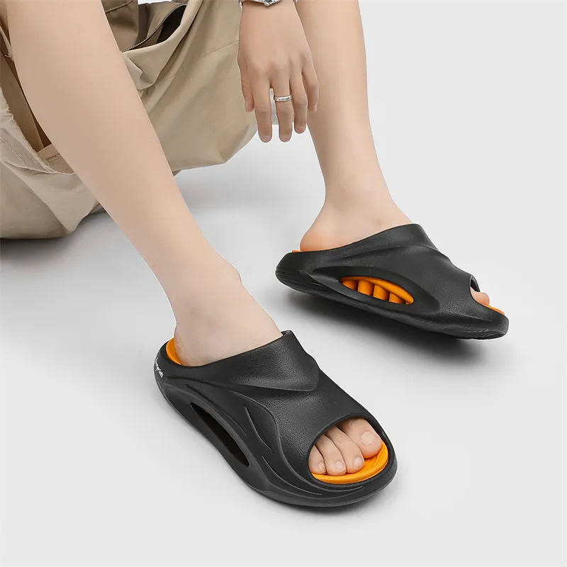 OUGLEMEN Slip Resistant Odor Resistant Slide Slippers Unisex-18