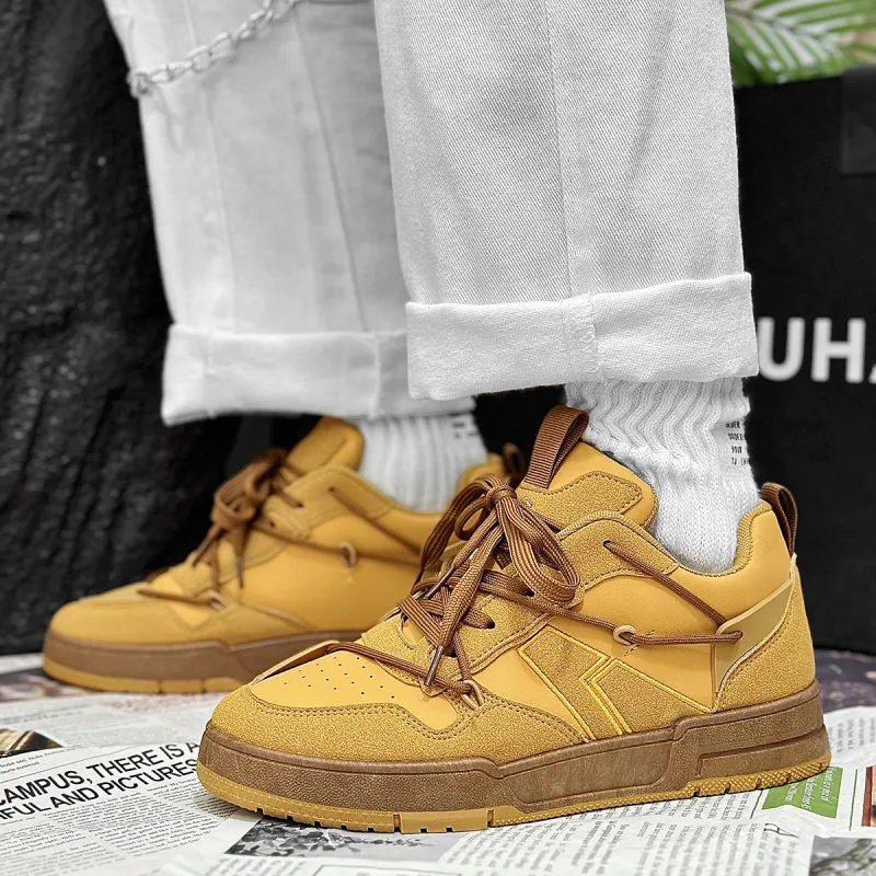 OUGLEMEN Wear resistant, Lightweight, Breathable, And Non slip. Low Top Skateboard Shoes Men's-3