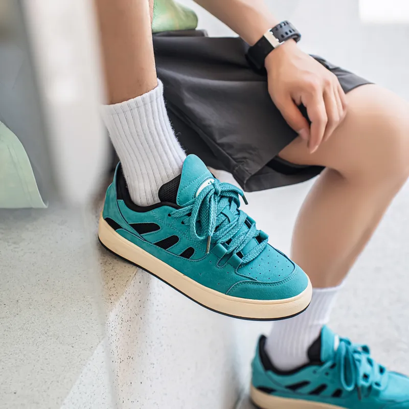 OUGLEMEN Abrasion Resistant, Lightweight, And Breathable Low Top Skateboard Shoes Men's Box Included-2