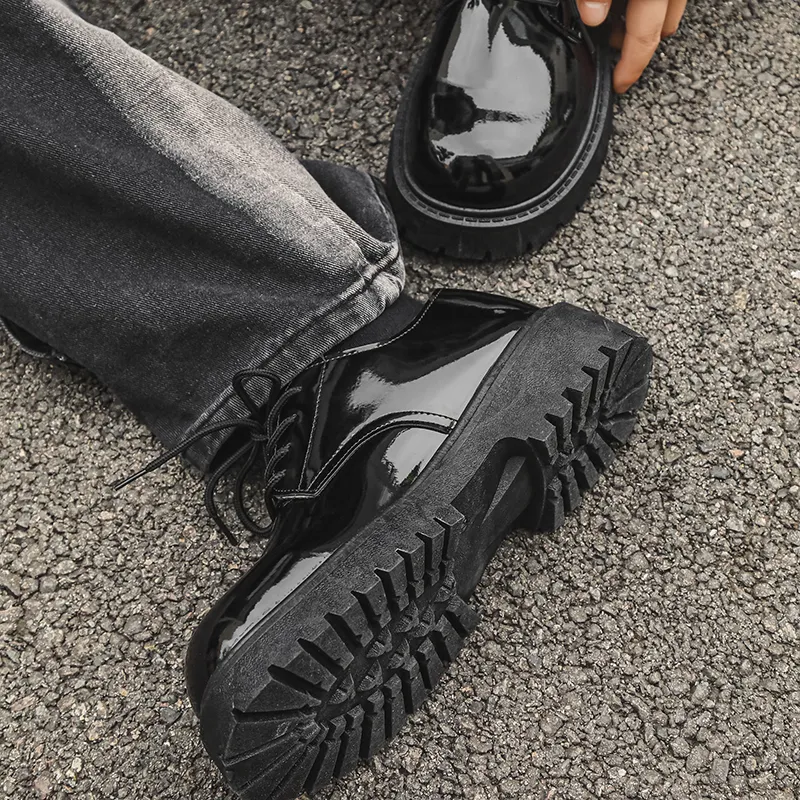 / Dress Shoes Unisex Low Top Black-19