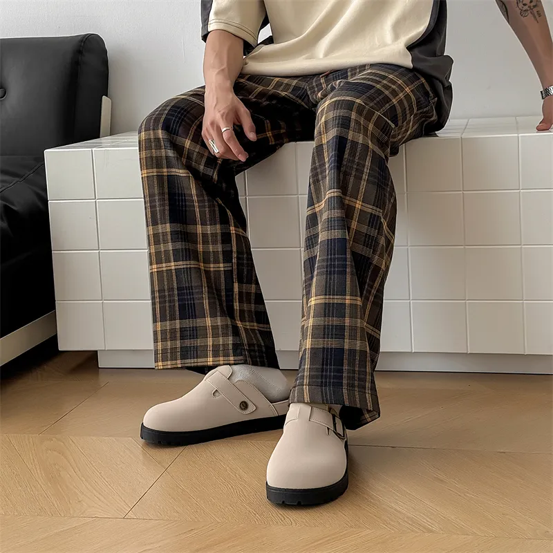 OUGLEMEN Rubber Sole Quiet, Odor Resistant, Slip Resistant Closed Toe Slippers Men's Box Included-9