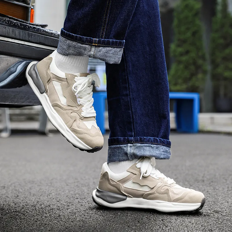 OUGLEMEN Slip Resistant And Abrasion Resistant Coverage Low Top Casual Shoes Men's Box-4