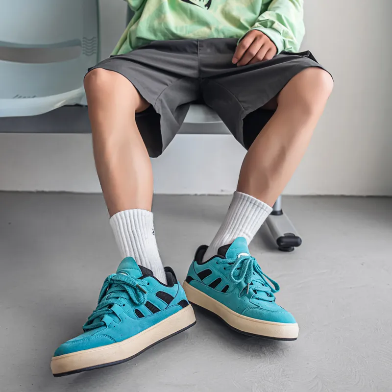 OUGLEMEN Abrasion Resistant, Lightweight, And Breathable Low Top Skateboard Shoes Men's Box Included-4
