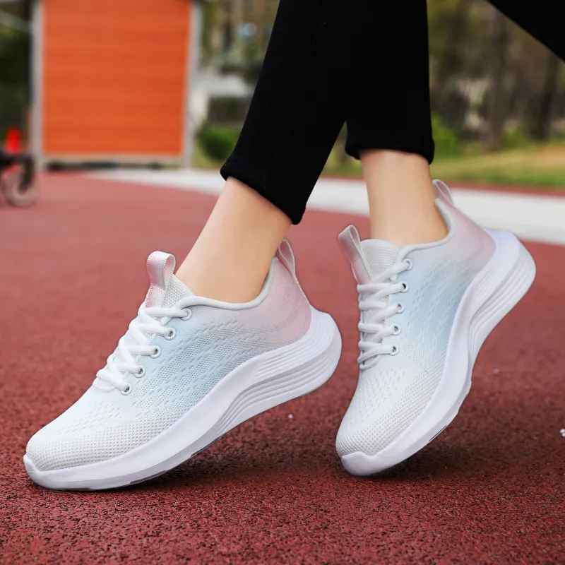 OUGLEMEN Cushioning, Slip Resistant, Abrasion Resistant, Impact Resistant Low Top Casual Shoes Women's Box Included-14