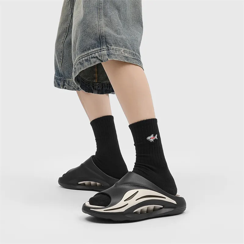 OUGLEMEN Slip Resistant Odor Resistant Slide Slippers Unisex-14