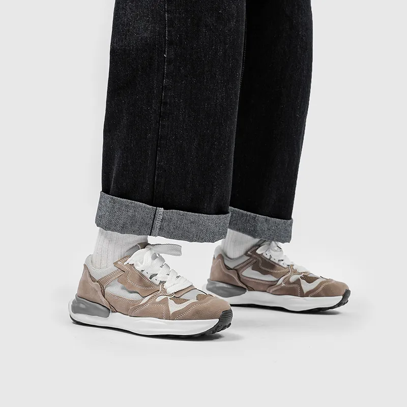 OUGLEMEN Slip Resistant And Abrasion Resistant Coverage Low Top Casual Shoes Men's Box-19