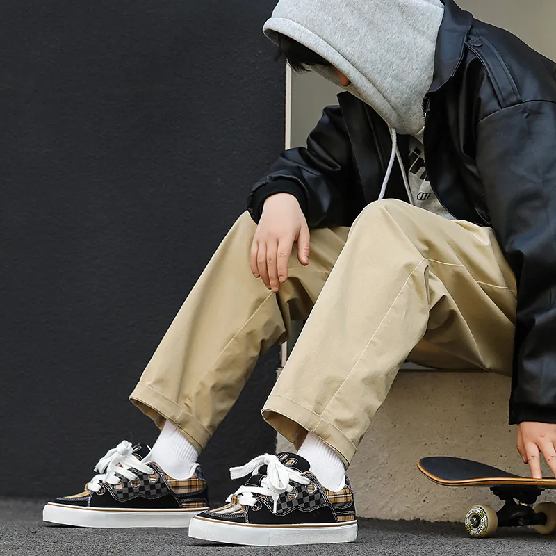 OUGLEMEN Wear resistant, Lightweight, Breathable, And Non slip. Low Top Skateboard Shoes Unisex-21