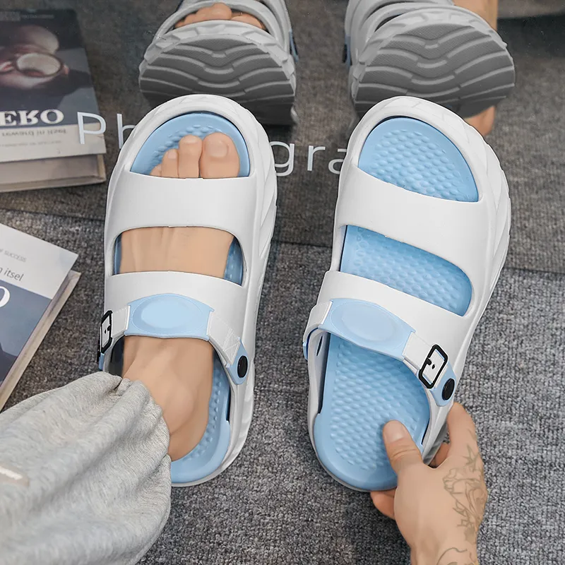 OUGLEMEN Quiet Slip Resistant Odor Resistant Abrasion Resistant Slide Slippers Unisex Box-19