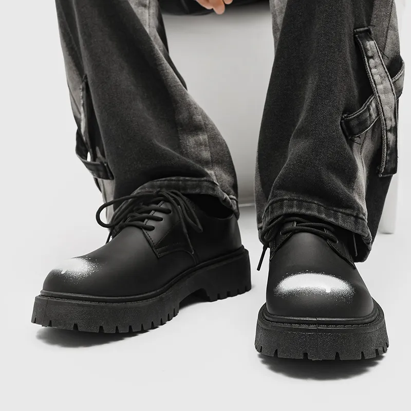 / Dress Shoes Unisex Low Top Black-12