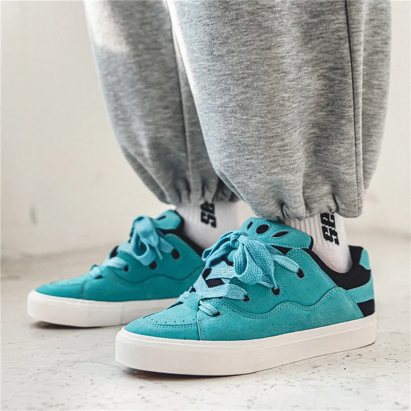 OUGLEMEN Slip-Resistant Cushioning Abrasion-Resistant Low-Top Skateboard Shoes Unisex Box-4