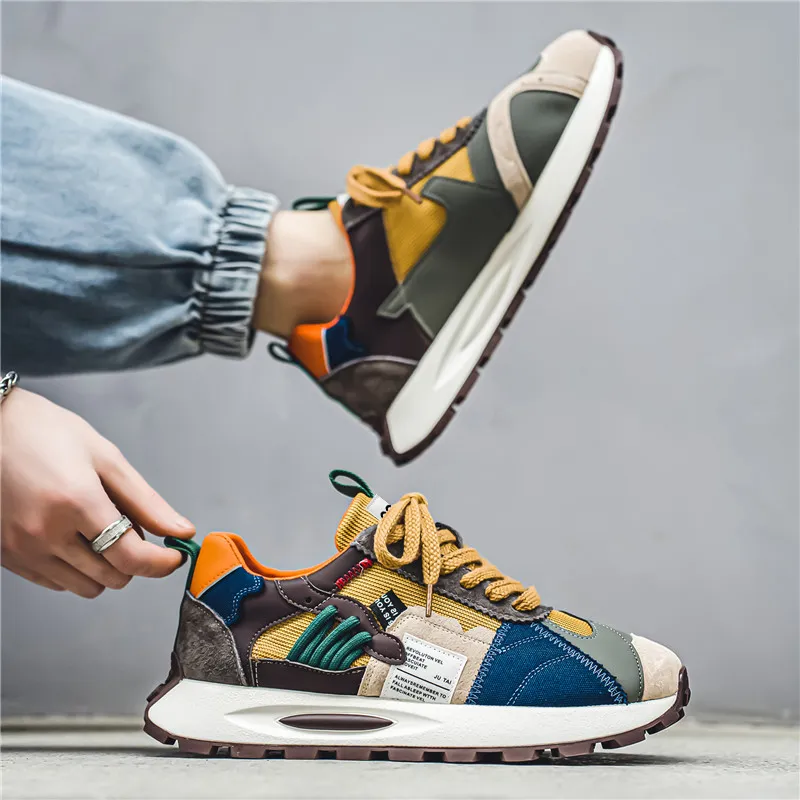 OUGLEMEN Gift Box Set Lightweight And Breathable Low-Top Casual Shoes Men's-17