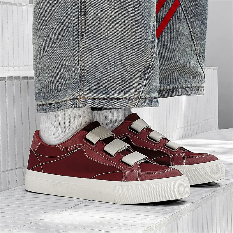 OUGLEMEN Coverage Abrasion Resistant Lightweight Breathable Slip Resistant Low Top Canvas Shoes Men's Box Included-4