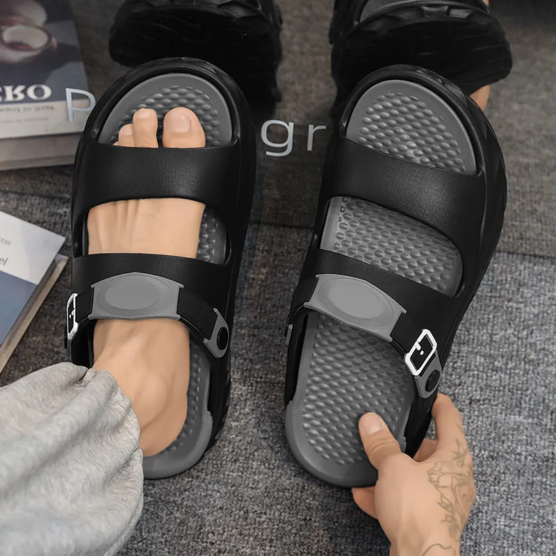 OUGLEMEN Quiet Slip Resistant Odor Resistant Abrasion Resistant Slide Slippers Unisex Box-4