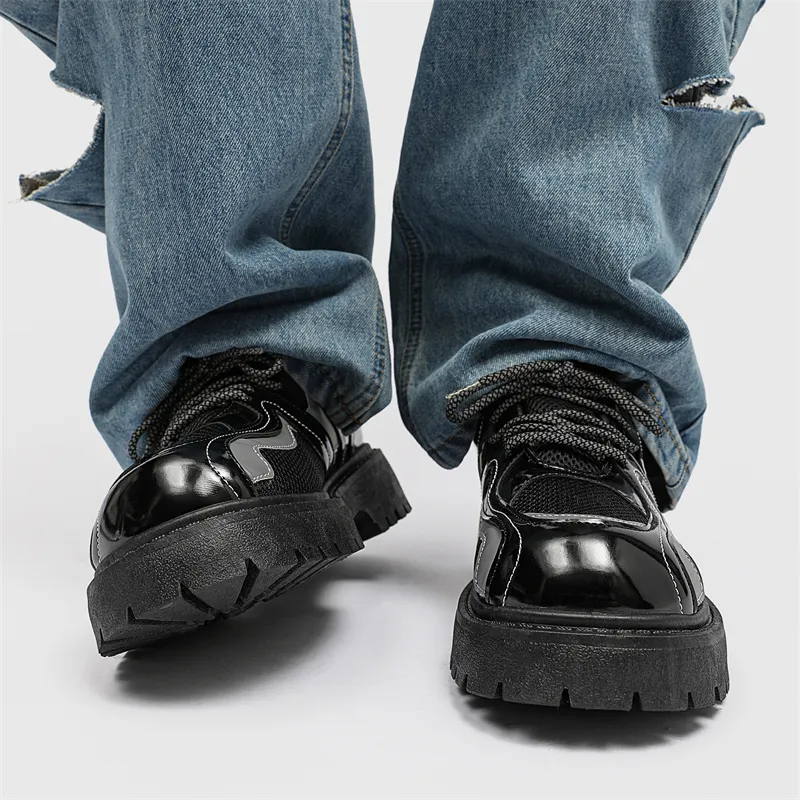 / Dress Shoes Unisex Low Top Black-28