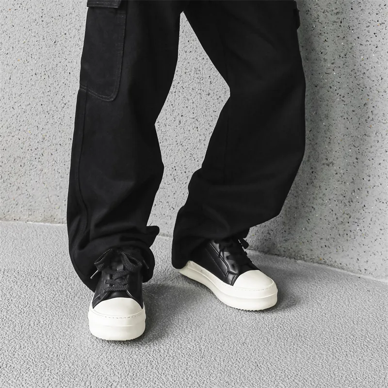 OUGLEMEN Coverage Slip Resistant And Abrasion Resistant Low Top Skateboard Shoes Men's Box-4