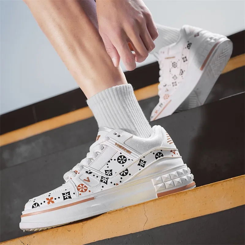 OUGLEMEN Cushioning, Lightweight, Breathable Low Top Skateboard Shoes Men's Box-5