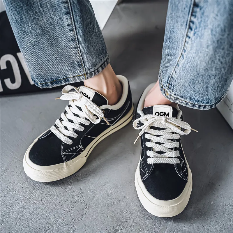 OUGLEMEN Wear resistant, Lightweight, Breathable, And Non slip. Low Top Canvas Shoes Men's Box Included-14