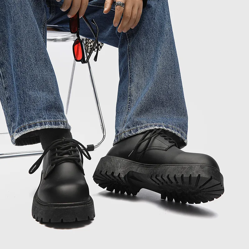 / Dress Shoes Unisex Low Top Black-7