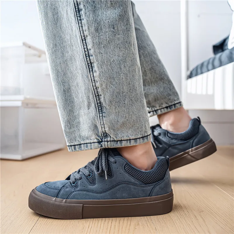 OUGLEMEN Non slip Lightweight Low Top Skateboard Shoes Men's-14
