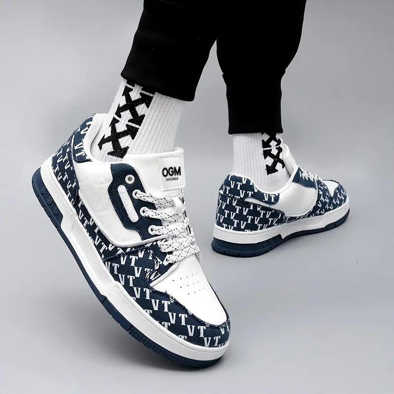 OUGLEMEN Slip Resistant And Abrasion Resistant Coverage Low Top Casual Shoes Unisex Box-9