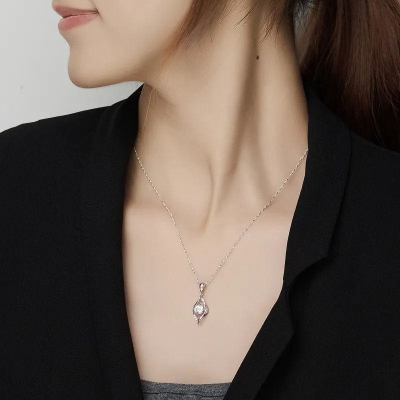 ADHORA S925 Silver Synthetic Cubic Zirconia Necklaces Women's-1