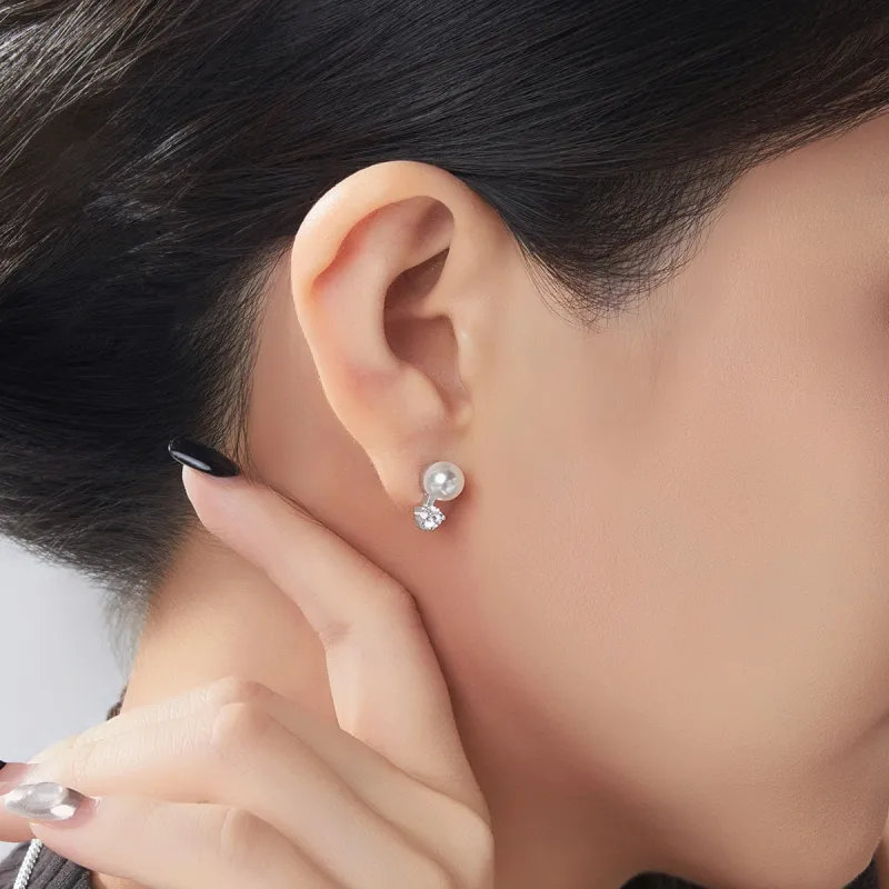ADHORA S925 Silver Stud Stud Earrings Women's-4