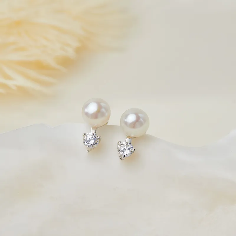 ADHORA S925 Silver Stud Stud Earrings Women's-2