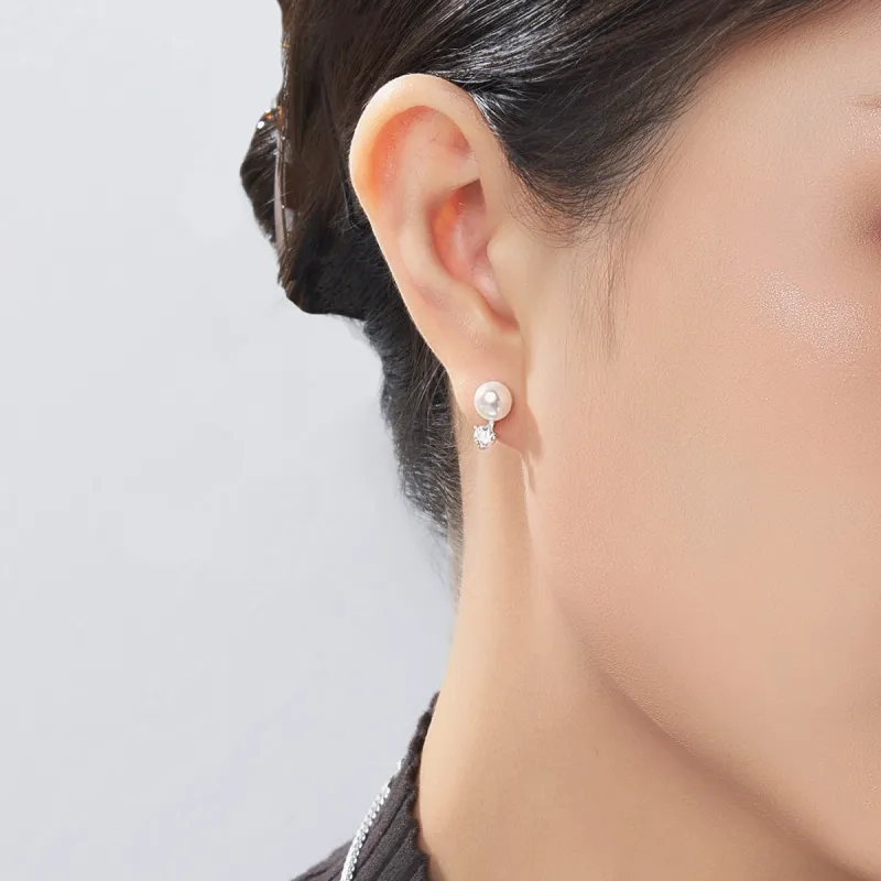 ADHORA S925 Silver Stud Stud Earrings Women's-5