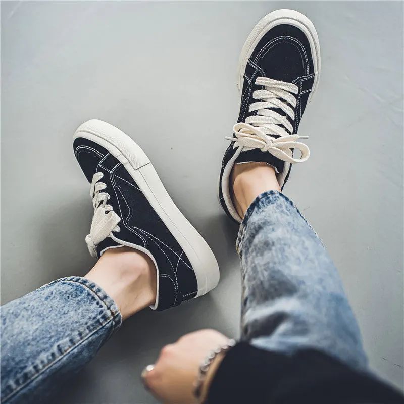 YIVELOVE Anti-Slip And Wear-Resistant Breathable Low-Top Canvas Shoes Men's-6