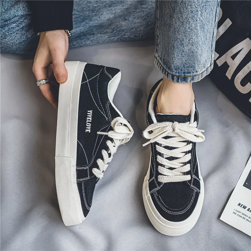 YIVELOVE Anti-Slip And Wear-Resistant Breathable Low-Top Canvas Shoes Men's-2