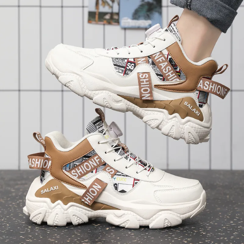 YIVELOVE Wear-Resistant Height Increasing Warm High-Top Chunky Sneakers Men's-10