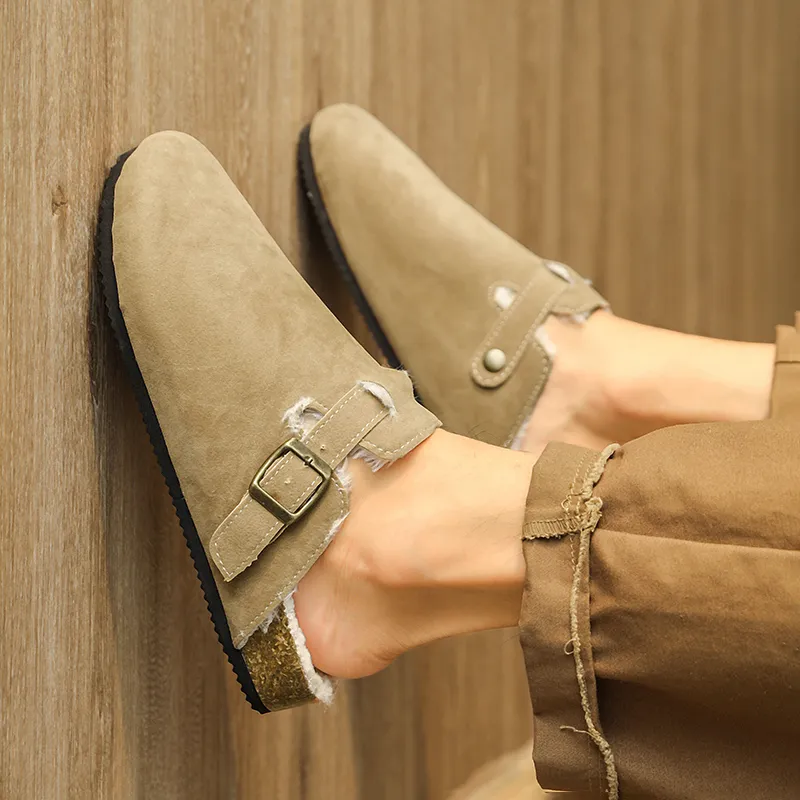 YIVELOVE Rubber Sole Slip Resistant Wrap toe Slippers Unisex-25