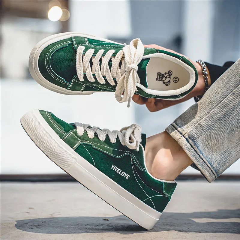 YIVELOVE Anti-Slip And Wear-Resistant Breathable Low-Top Canvas Shoes Men's-16