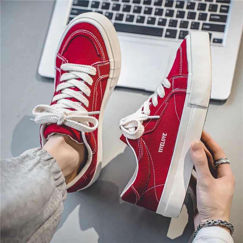 YIVELOVE Anti-Slip And Wear-Resistant Breathable Low-Top Canvas Shoes Men's-9
