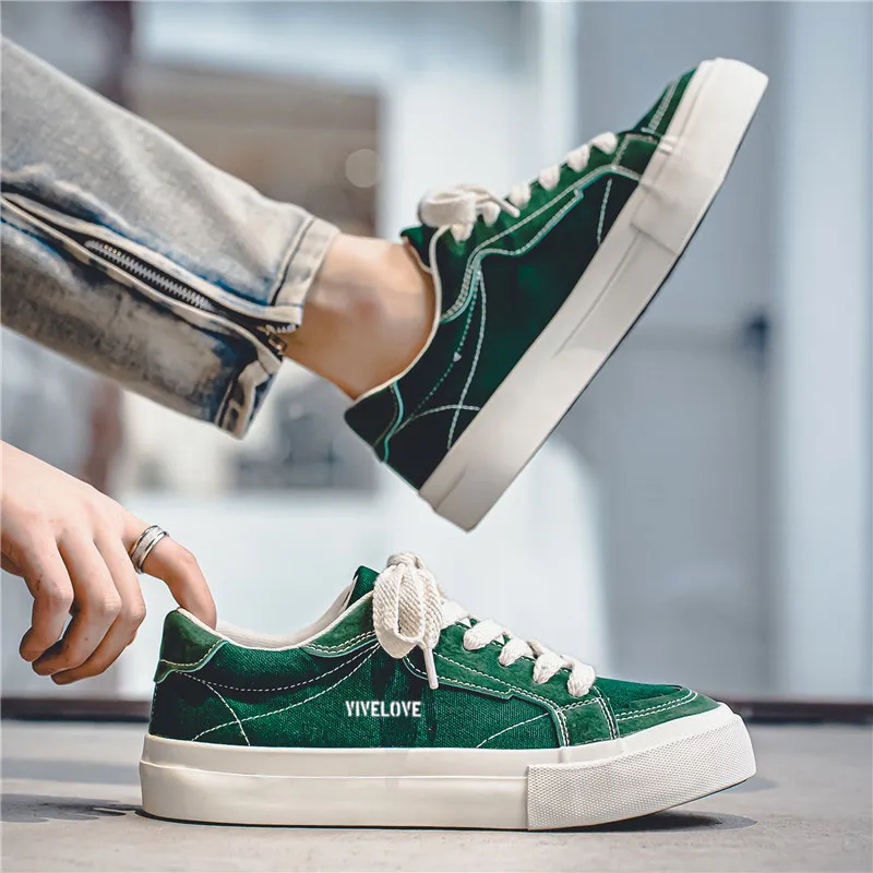 YIVELOVE Anti-Slip And Wear-Resistant Breathable Low-Top Canvas Shoes Men's-18