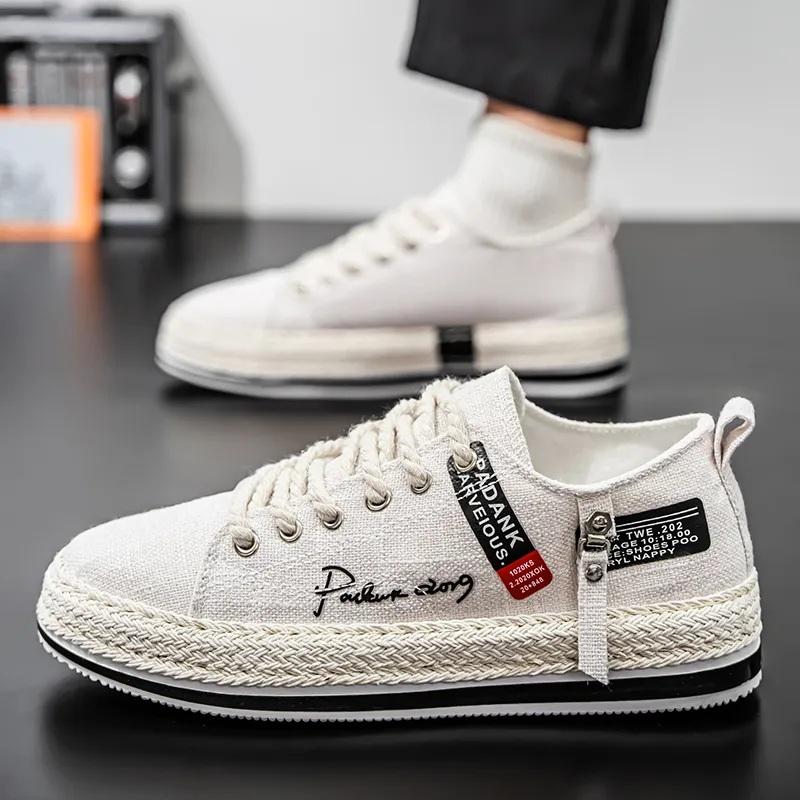 YIVELOVE Slip Resistant, Abrasion Resistant, Breathable Low Top Canvas Shoes Men's-10
