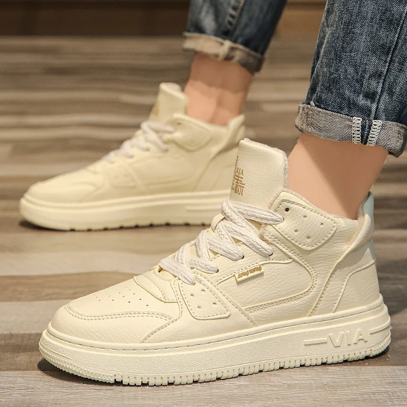 YIVELOVE Warm Anti-Slip And Wear-Resistant High-Top Skateboard Shoes Men's-34